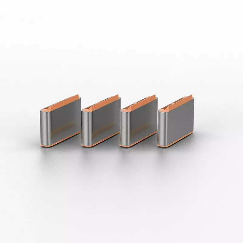 USB-C blokátor portov Lindy, 4 ks, oranžová