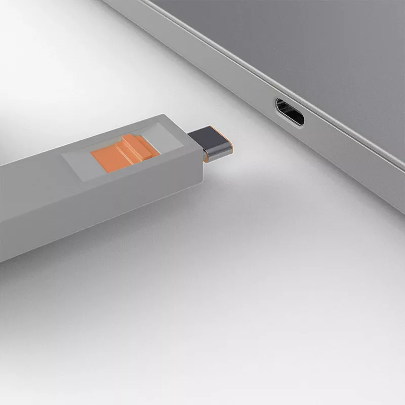 USB-C blokátor portov Lindy, 4 ks, oranžová