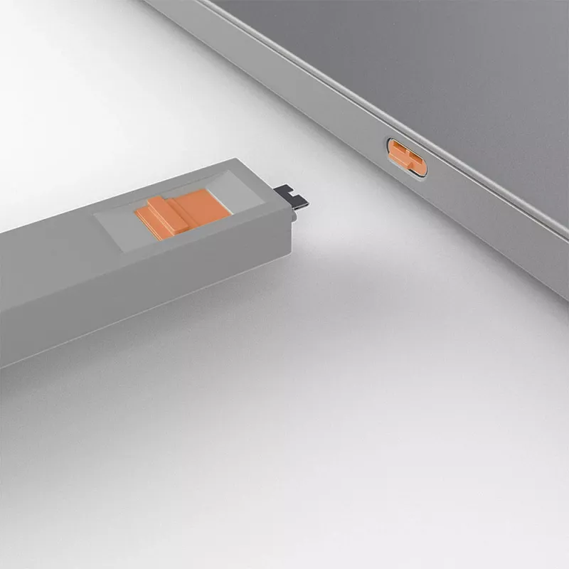 USB-C blokátor portov Lindy, 4 ks, oranžová