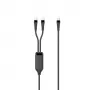 Microconnect MC-2XUSBC-100W USB kábel USB 2.0 1 m USB C čierny