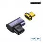 MicroConnect MC-USB4CCMF-MAGNETIC magnetický adaptér USB-C, zalomený o 90°, USB4, USB-C samec na samicu