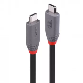 USB 4 kábel Lindy 2m 240W Type-C 40 Gbit/s, USB4 Gen 3x2, čierny
