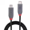 USB 4 kábel Lindy 2m 240W Type-C 40 Gbit/s, USB4 Gen 3x2, čierny