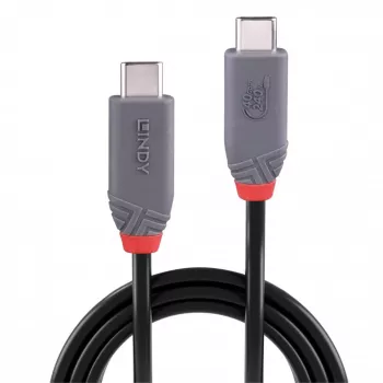 USB 4 kábel Lindy 2m 240W Type-C 40 Gbit/s, USB4 Gen 3x2, čierny