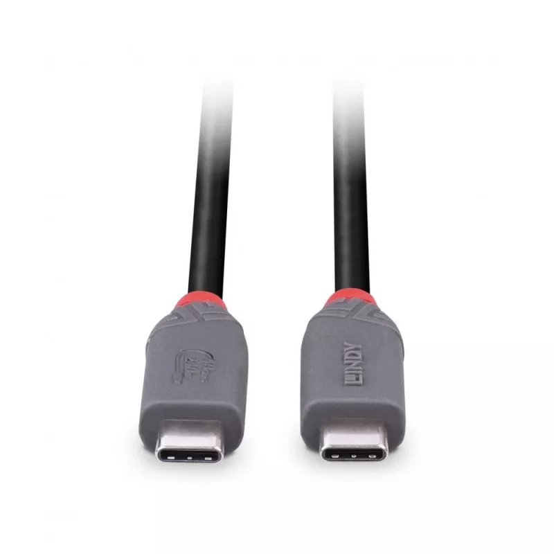 USB 4 kábel Lindy 2m 240W Type-C 40 Gbit/s, USB4 Gen 3x2, čierny