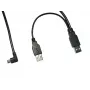 MicroConnect MC-WA1945B rozdvojovací kábel, USB 2.0 A samec na USB 2.0 A samec + Mini USB samec