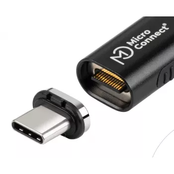 USB4 Magnetic Plug MicroConnect MC-LS-USB4MP2S — USB4 kábel, 40 Gbit/s dáta, 100 W Power Delivery