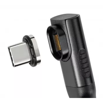 USB4 Magnetic Plug MicroConnect MC-LS-USB4MP2S — USB4 kábel, 40 Gbit/s dáta, 100 W Power Delivery