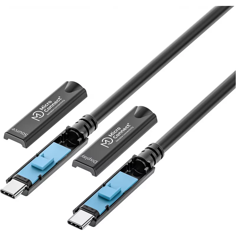 USB-C kábel MicroConnect MC-USB3.2CC05-8K-OP 5 m — podporuje 8K video, USB 3.2