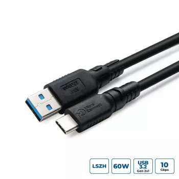 USB-C na USB-A adaptérový kábel MicroConnect USB3.2AC1-LSZH, 1 m, USB 3.2