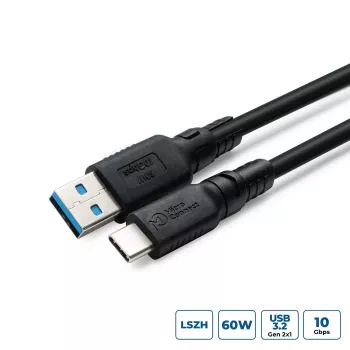 USB-C na USB-A adaptér MicroConnect USB3.2AC3-LSZH — USB 3.2 Gen 1 dátový adaptér, plášť LSZH