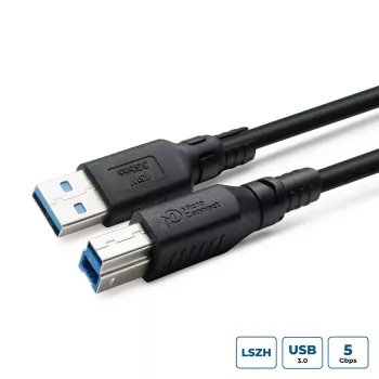 USB-A na B kábel MicroConnect ColorFlex USB 3.2 Gen 1 (USB 3.0) 1 m, LSZH