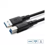 USB-A-B dátový kábel MicroConnect USB3.0AB2B‑LSZH 2 m, USB 3.2 Gen 1 (Micro-B/B), LSZH