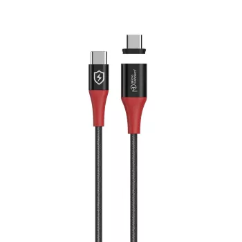 USB-C magnetický nabíjací kábel MicroConnect MC-MAGNETIC-CUSBC-SC-240W – 240 W Power Delivery, odnímateľný magnetický konektor