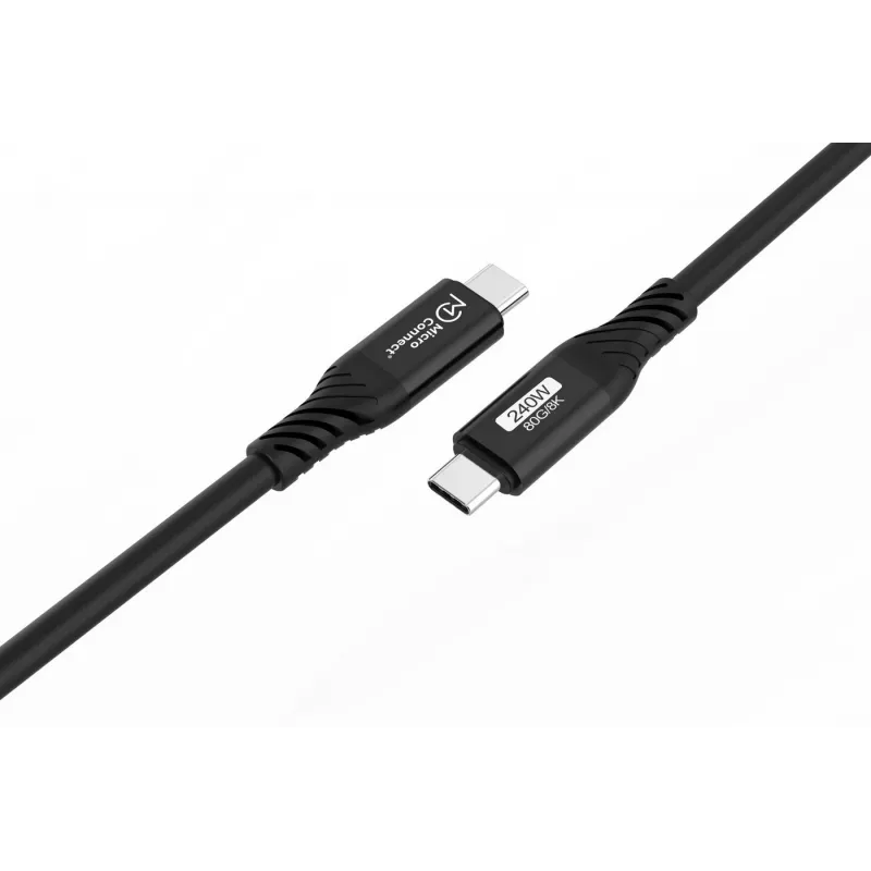 MicroConnect USB4CC05-240W-80GBPS Premium kábel USB4 Gen 4 USB-C, 0,5 m, 80 Gbps, 240 W