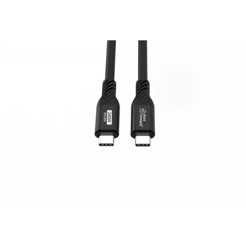 MicroConnect USB4CC05-240W-80GBPS Premium kábel USB4 Gen 4 USB-C, 0,5 m, 80 Gbps, 240 W