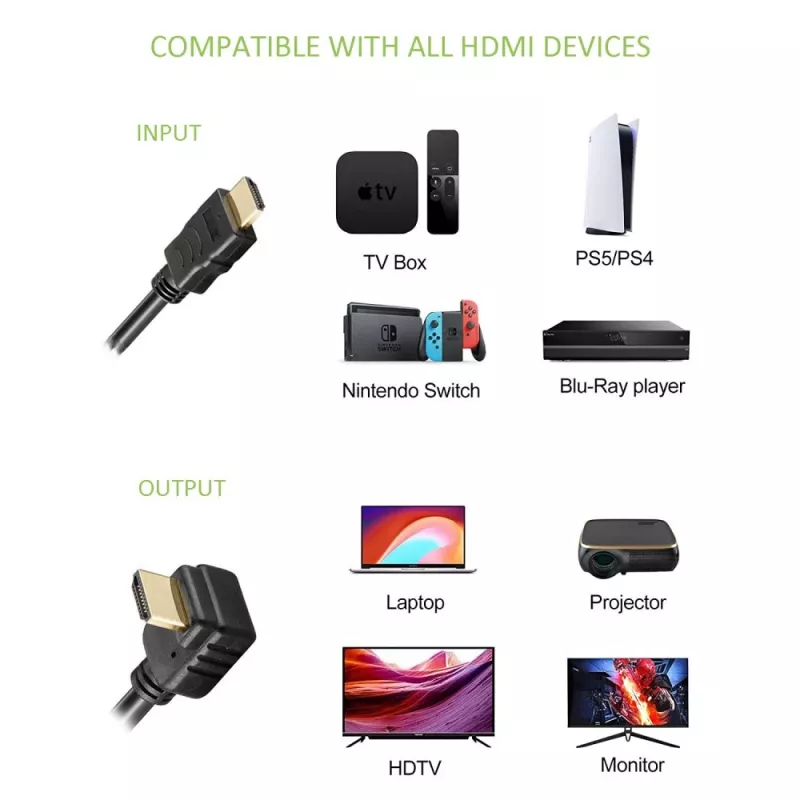 Techly 5m High Speed HDMI kábel s Ethernetom A/A M/M zahnutý čierny ICOC HDMI-LE-050
