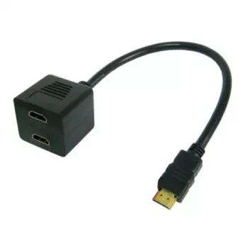 Techly ICOC-HDMI-F-002 HDMI kábel 0,3 m HDMI Type-A (štandard) 2 x HDMI Type-A (štandard) čierny