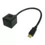 Techly ICOC-HDMI-F-002 HDMI kábel 0,3 m HDMI Type-A (štandard) 2 x HDMI Type-A (štandard) čierny