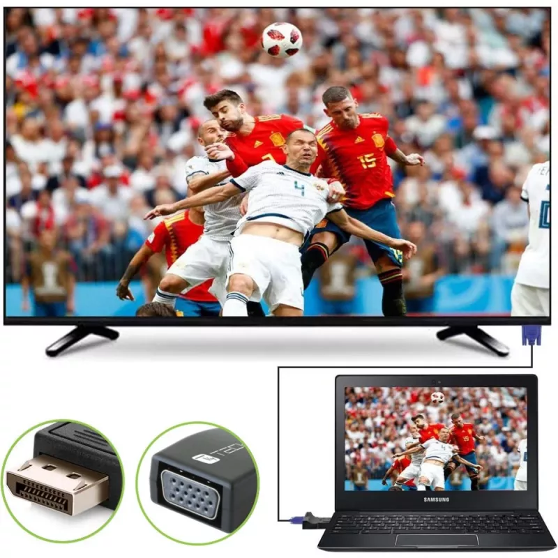 Káblový adaptér DisplayPort VGA Techly IADAP-DSP-230T