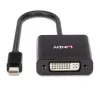 Lindy Mini DisplayPort na DVI aktívny konvertor 0,16 m čierny
