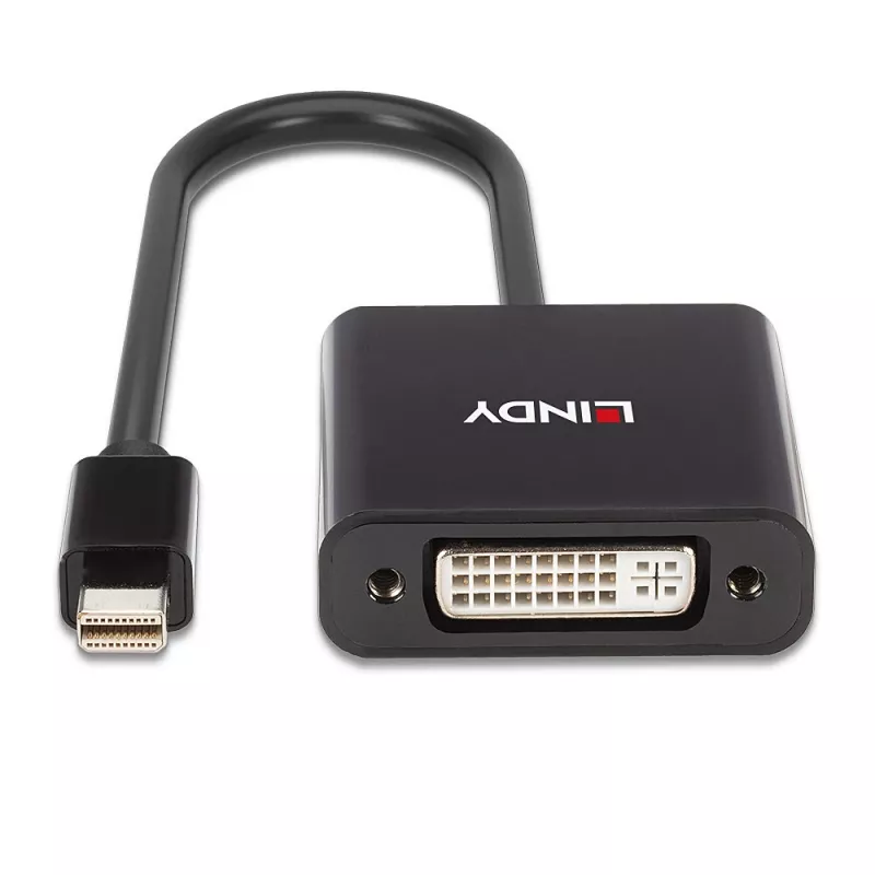 Lindy Mini DisplayPort na DVI aktívny konvertor 0,16 m čierny