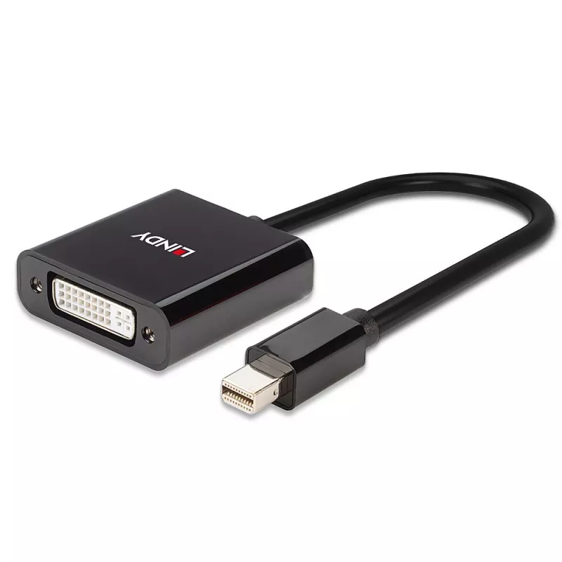 Lindy Mini DisplayPort na DVI aktívny konvertor 0,16 m čierny