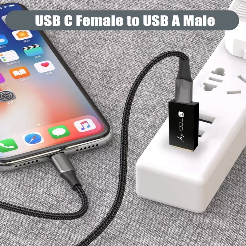 USB adaptér Techly IADAP USB3-AFT USB A na USB C čierny