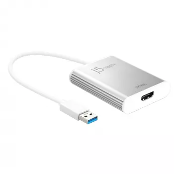 j5create JUA354 USB 3.0 na 4K HDMI display adaptér strieborná