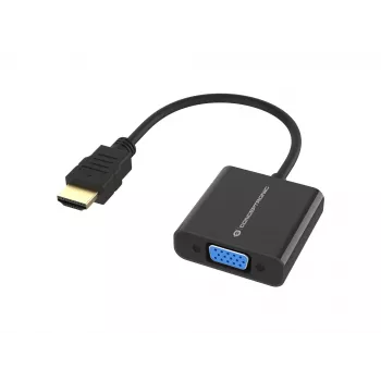 Conceptronic ABBY20B HDMI na VGA adaptér, 0,25 m, HDMI typ A (štandard), VGA (D-Sub), konektor samec, konektor samica, rovný