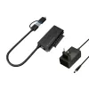 Conceptronic ABBY21B USB 3.0 SATA adaptér s napájacím zdrojom, 2,5 palca/3,5 palca SATA HDD/SSD, 2-in-1 USB-C/A kábel