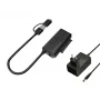 Conceptronic ABBY21B USB 3.0 SATA adaptér s napájacím zdrojom, 2,5 palca/3,5 palca SATA HDD/SSD, 2-in-1 USB-C/A kábel