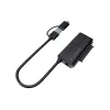 Conceptronic ABBY21B USB 3.0 SATA adaptér s napájacím zdrojom, 2,5 palca/3,5 palca SATA HDD/SSD, 2-in-1 USB-C/A kábel