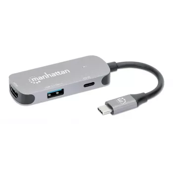 Manhattan USB-C dok/hub HDMI USB-A USB-C 100W Power Delivery 4K 60Hz