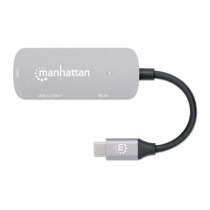 Manhattan USB-C dok/hub HDMI USB-A USB-C 100W Power Delivery 4K 60Hz