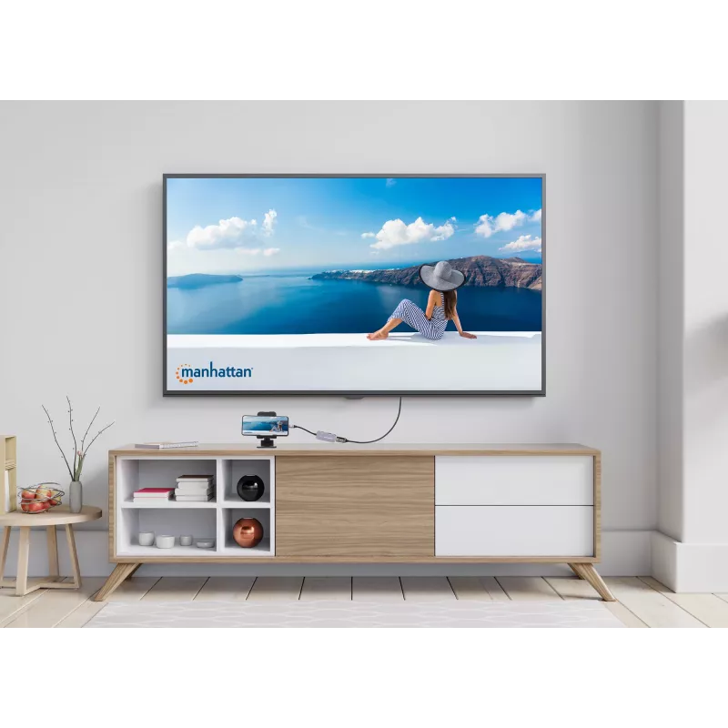 Manhattan USB-C dok/hub HDMI USB-A USB-C 100W Power Delivery 4K 60Hz