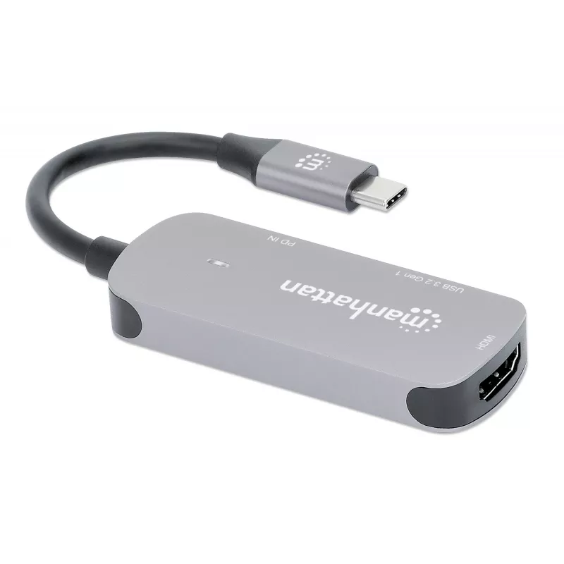 Manhattan USB-C dok/hub HDMI USB-A USB-C 100W Power Delivery 4K 60Hz