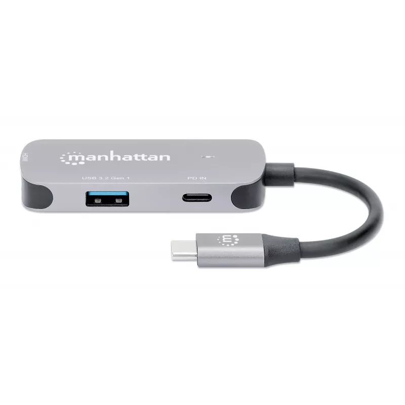 Manhattan USB-C dok/hub HDMI USB-A USB-C 100W Power Delivery 4K 60Hz