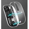 Bezdrôtová myš Manhattan Transparent nabíjateľná USB
