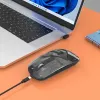 Bezdrôtová myš Manhattan Transparent nabíjateľná USB