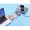 Bezdrôtová myš Manhattan Transparent nabíjateľná USB