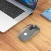 Bezdrôtová myš Manhattan Transparent nabíjateľná USB