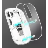 Manhattan Transparent nabíjateľná bezdrôtová USB myš