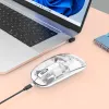 Manhattan Transparent nabíjateľná bezdrôtová USB myš