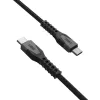 USB-C na USB-C napájací kábel EATON Urban Armor Gear Kevlar Core 1,5 m, USB 2.0, čierny/sivý