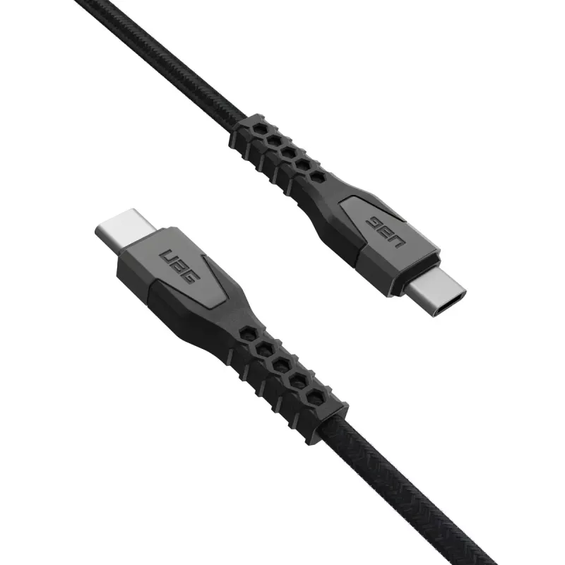 USB-C na USB-C napájací kábel EATON Urban Armor Gear Kevlar Core 1,5 m, USB 2.0, čierny/sivý