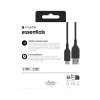 Mophie Essentials nabíjací kábel | 1 m USB kábel USB 2.0 USB A na USB C čierny