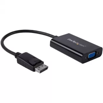 StarTech.com DisplayPort na VGA adaptér so zvukom, 0,184 m, 1920 x 1200 pixelov, 1080p, čierny, aktívny videokonvertor, 0 - 70 °C