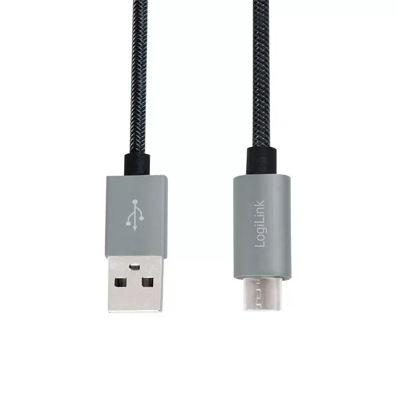 USB kábel LogiLink CU0132 1m USB A Micro-USB A sivý