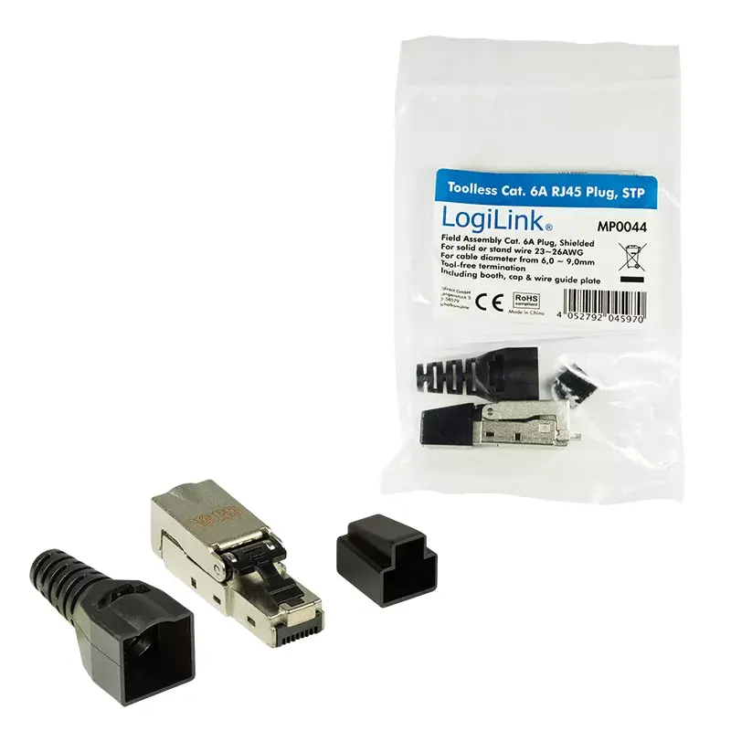 LogiLink MP0044 EconLine konektor RJ45 na montáž v teréne, Cat6A